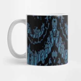 Blue Woven Swirl Textured Rug Vintage Lace Mug